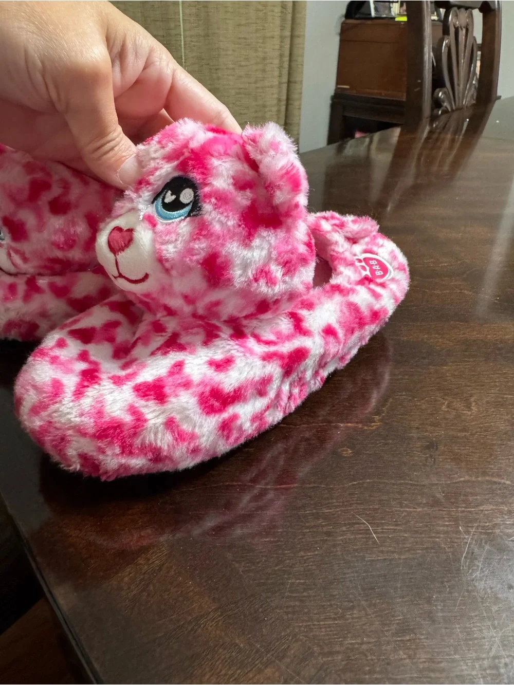 Build-A-Bear Pink Plush Kids' House Shoes
